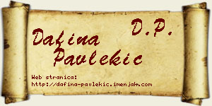 Dafina Pavlekić vizit kartica